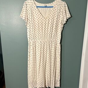 BOGO Cream Polka Dot Midi Dress